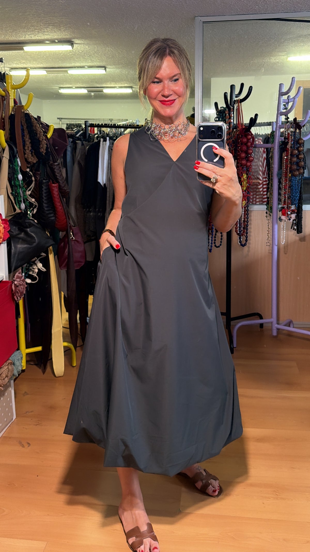 Vestido cruzado con lazo