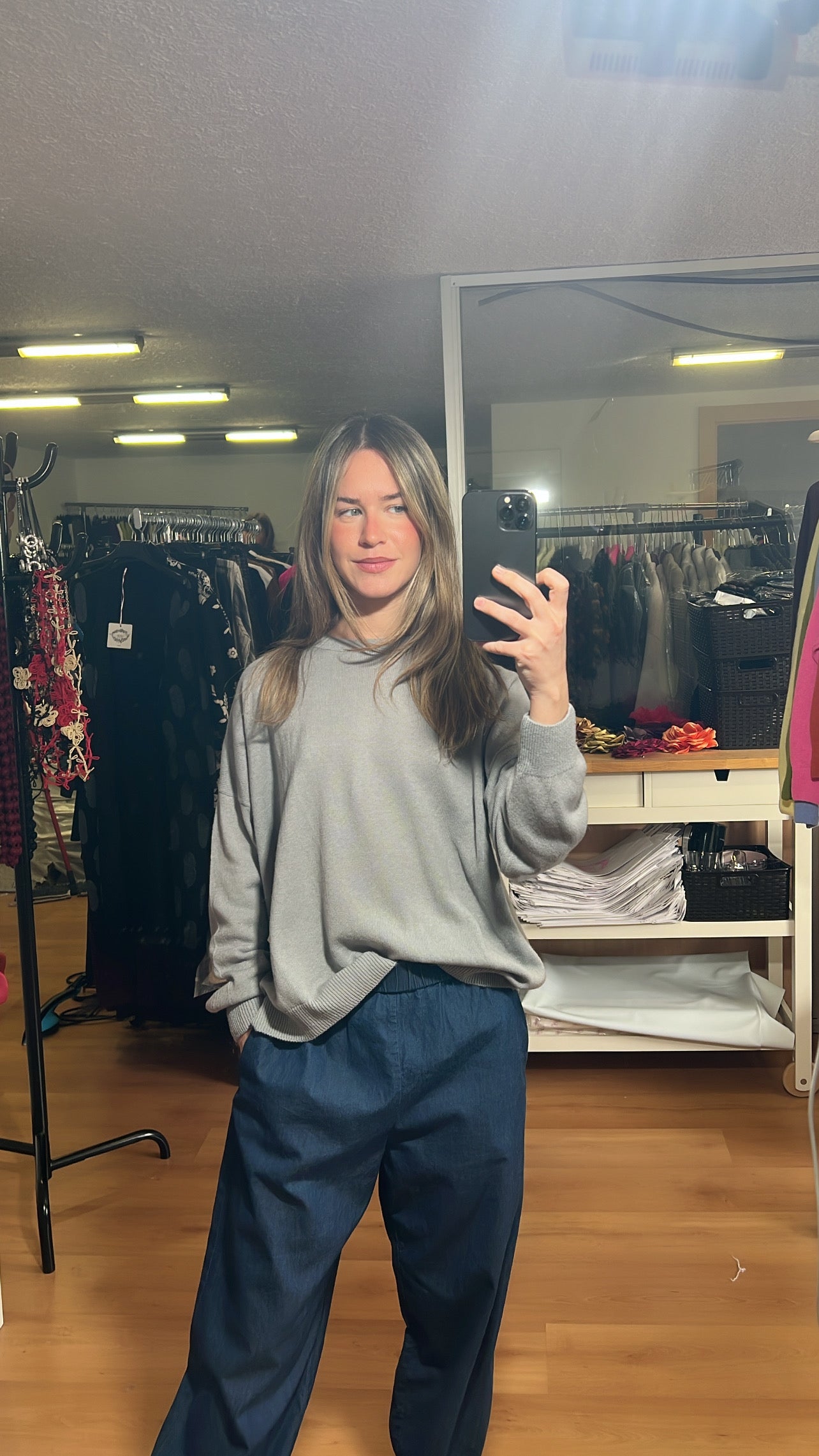 Jersey manga larga cashmere y lana