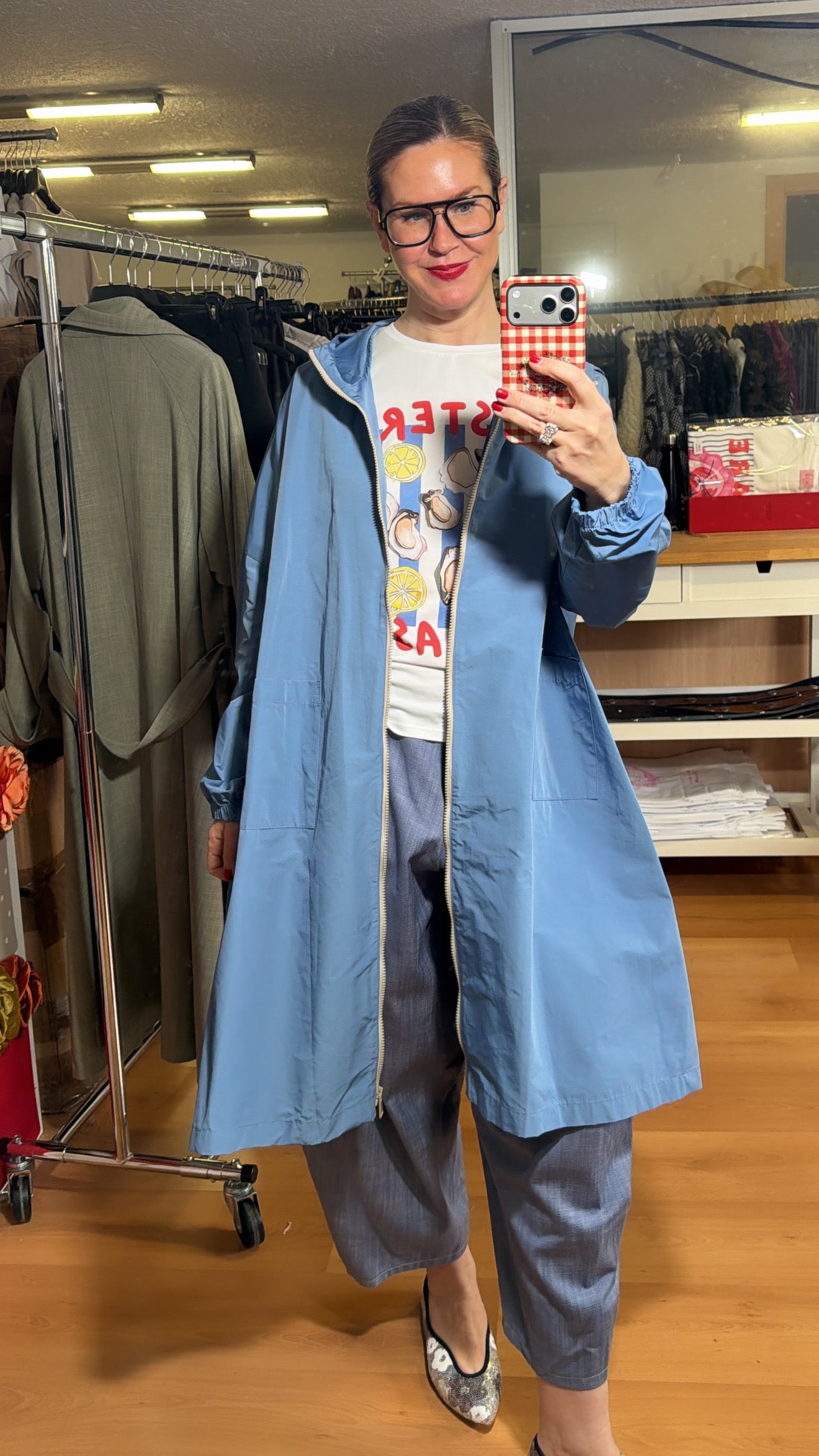 Gabardina con cremallera