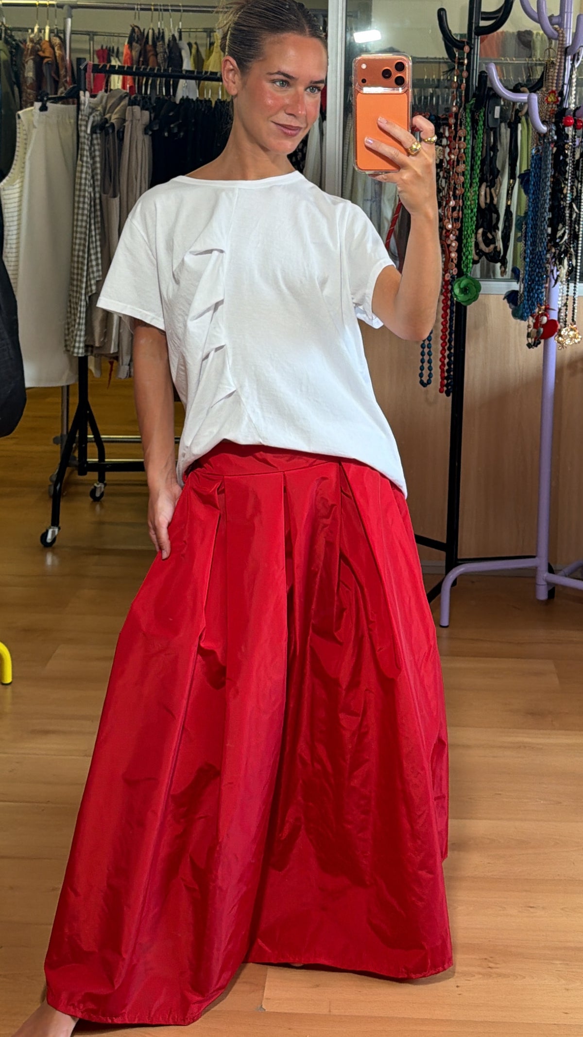 Falda tejido gabardina