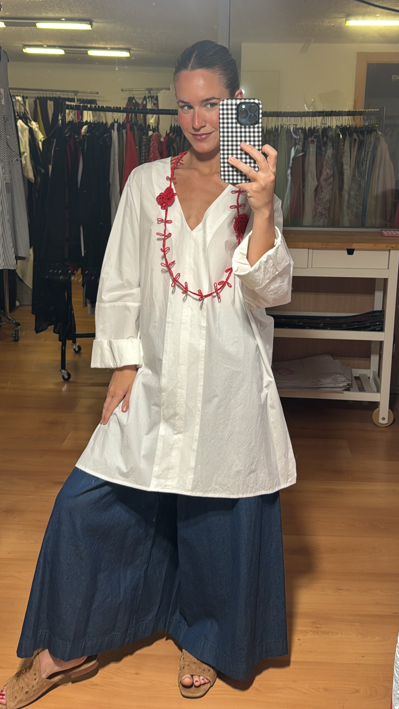 Blusa escote en pico