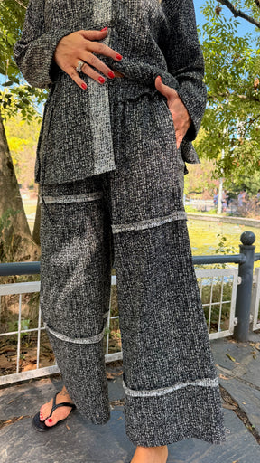 Pantalón palazzo jaspeado