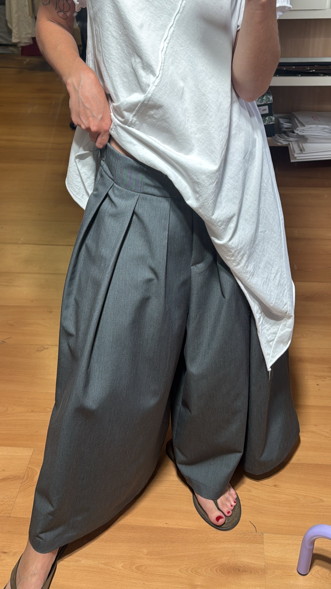 Pantalón culotte corte acampanado
