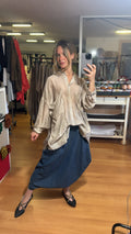 Camisa en lino y tencel