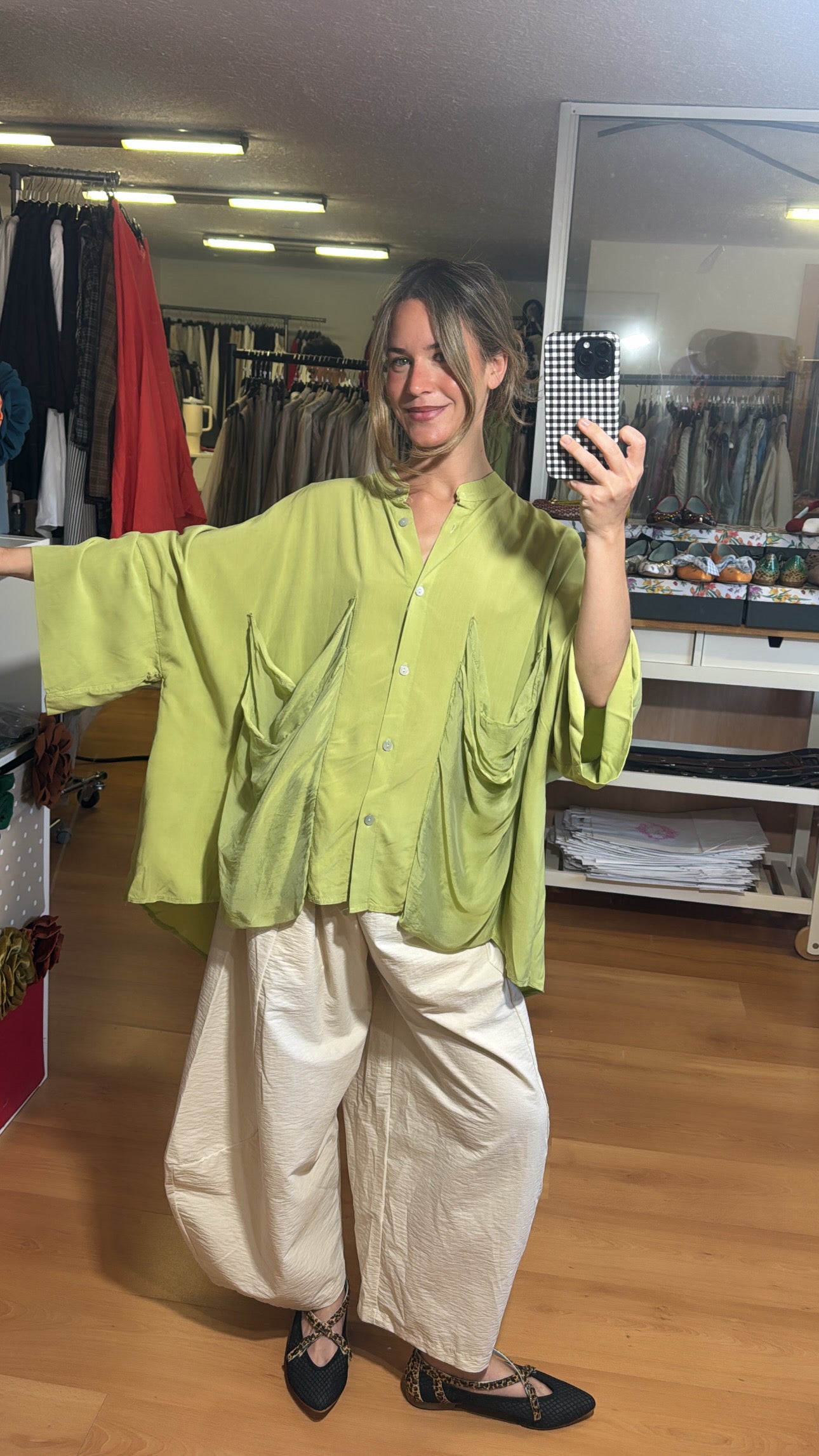 Blusa seda fluida
