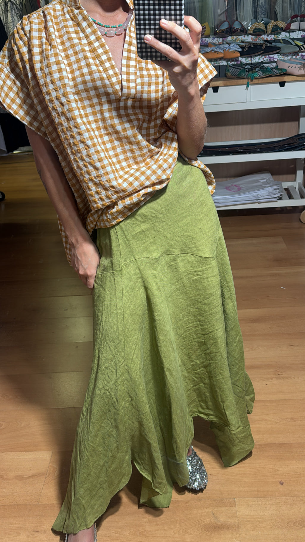Falda de lino