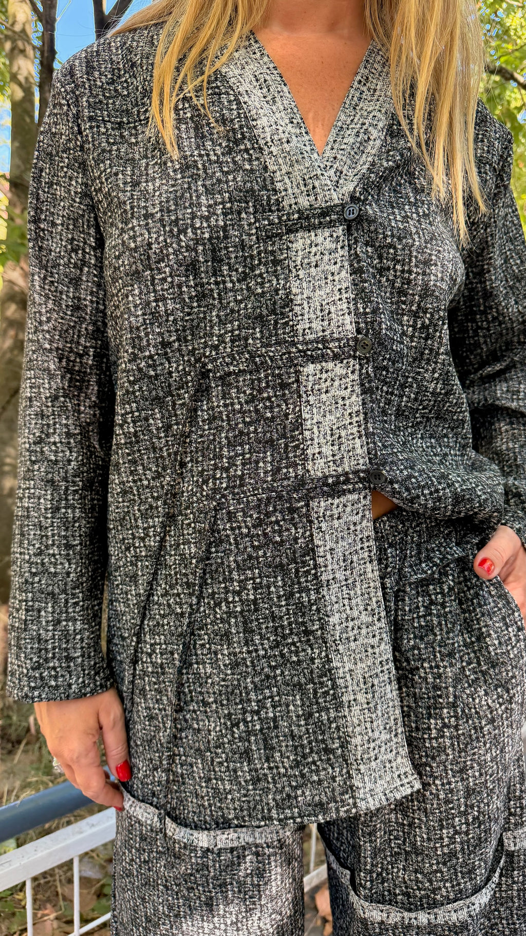 Chaqueta jaspeada conjunto