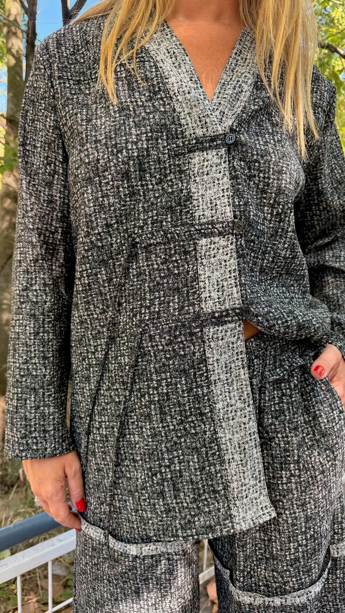 Chaqueta jaspeada conjunto