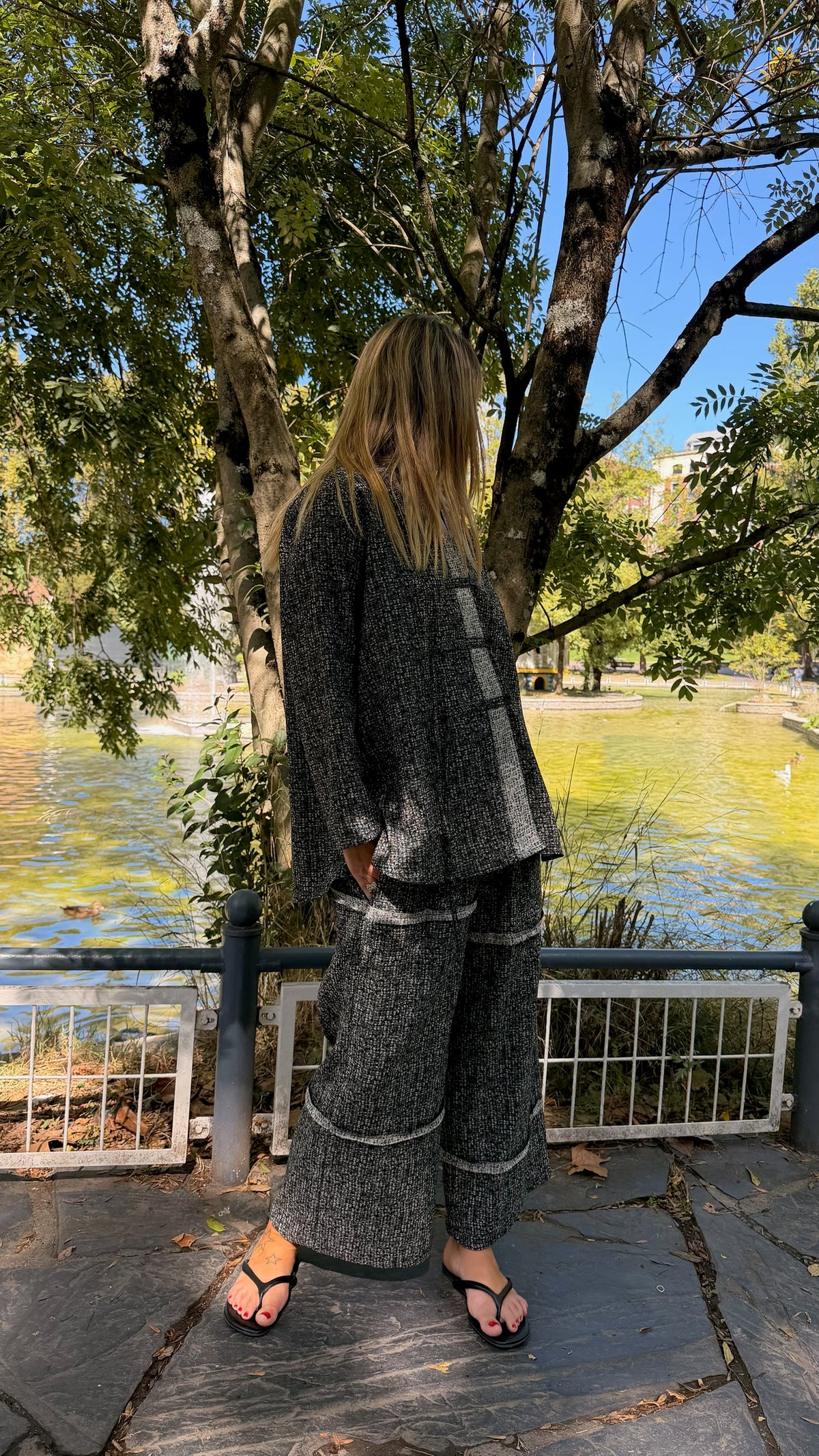 Chaqueta jaspeada conjunto