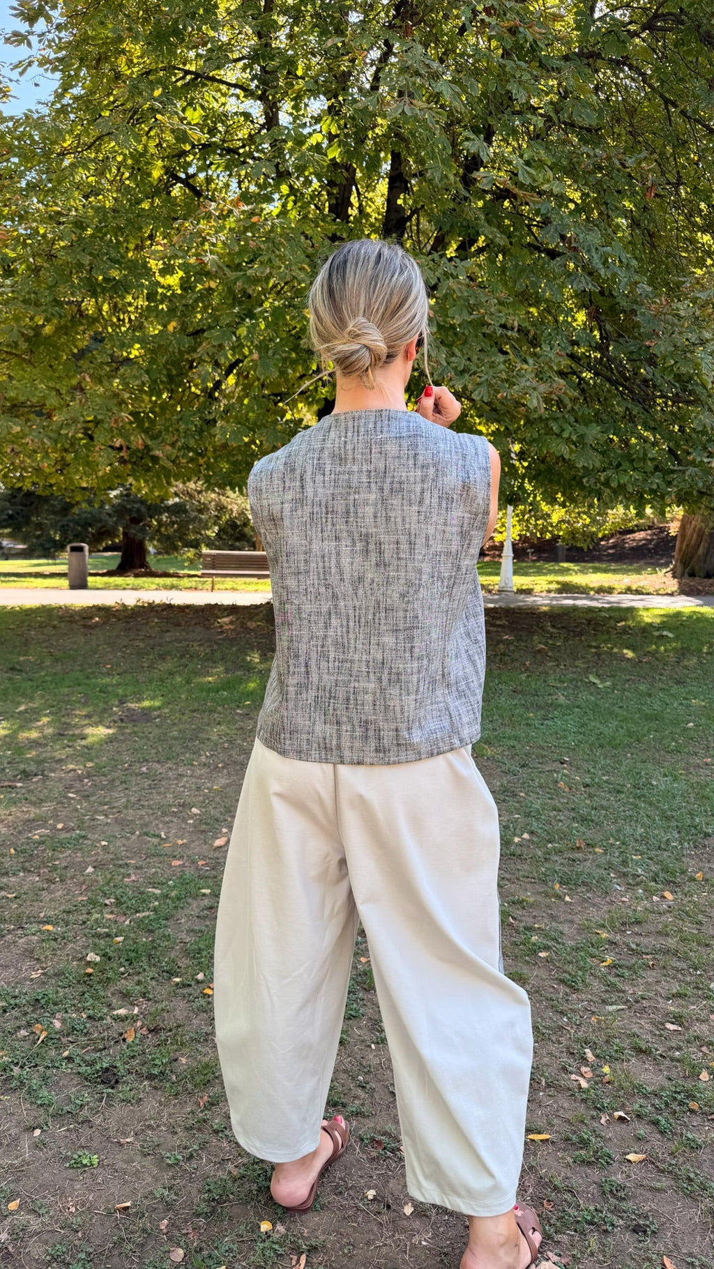 Pantalón bombacho bolsillos
