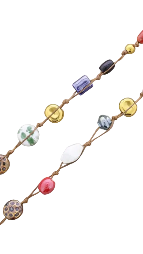 Collar de cuentas cerámica