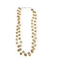 Collar largo arandelas de resina y lentejuelas