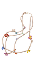 Collar doble de cuentas con flor de resina