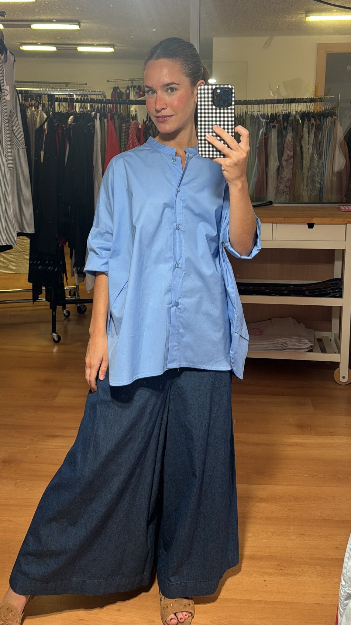 Camisa cuello mao