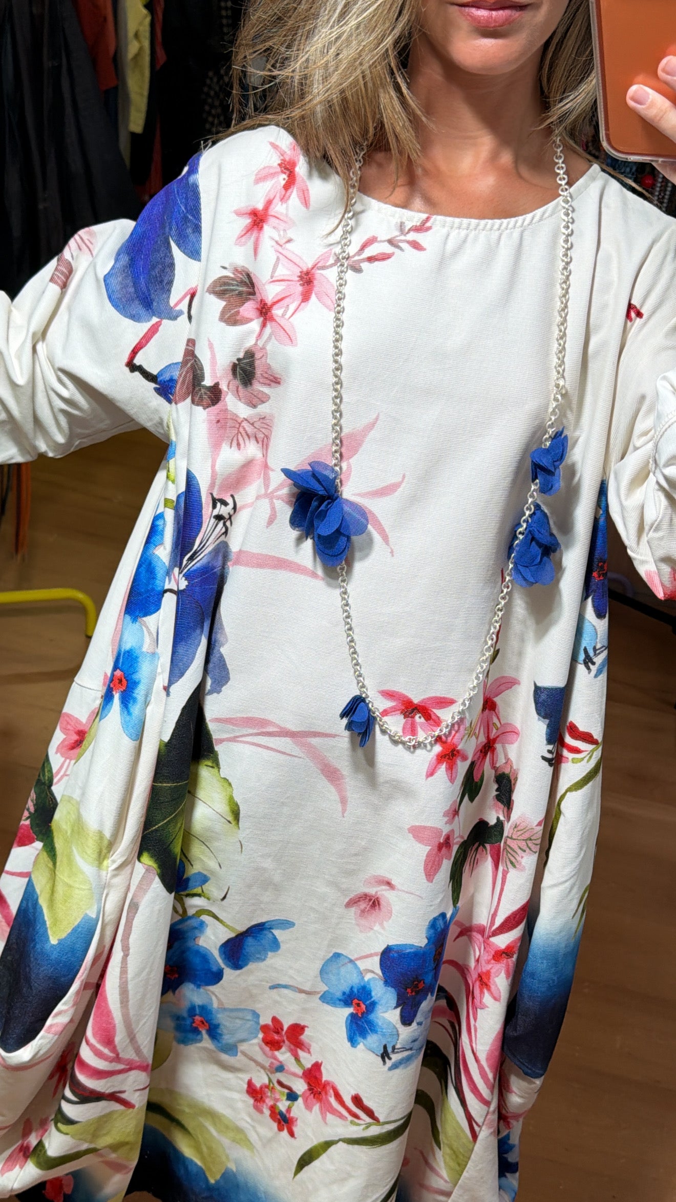 Vestido floral globo micropana
