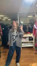 Jersey manga larga con botones cashmere y lana