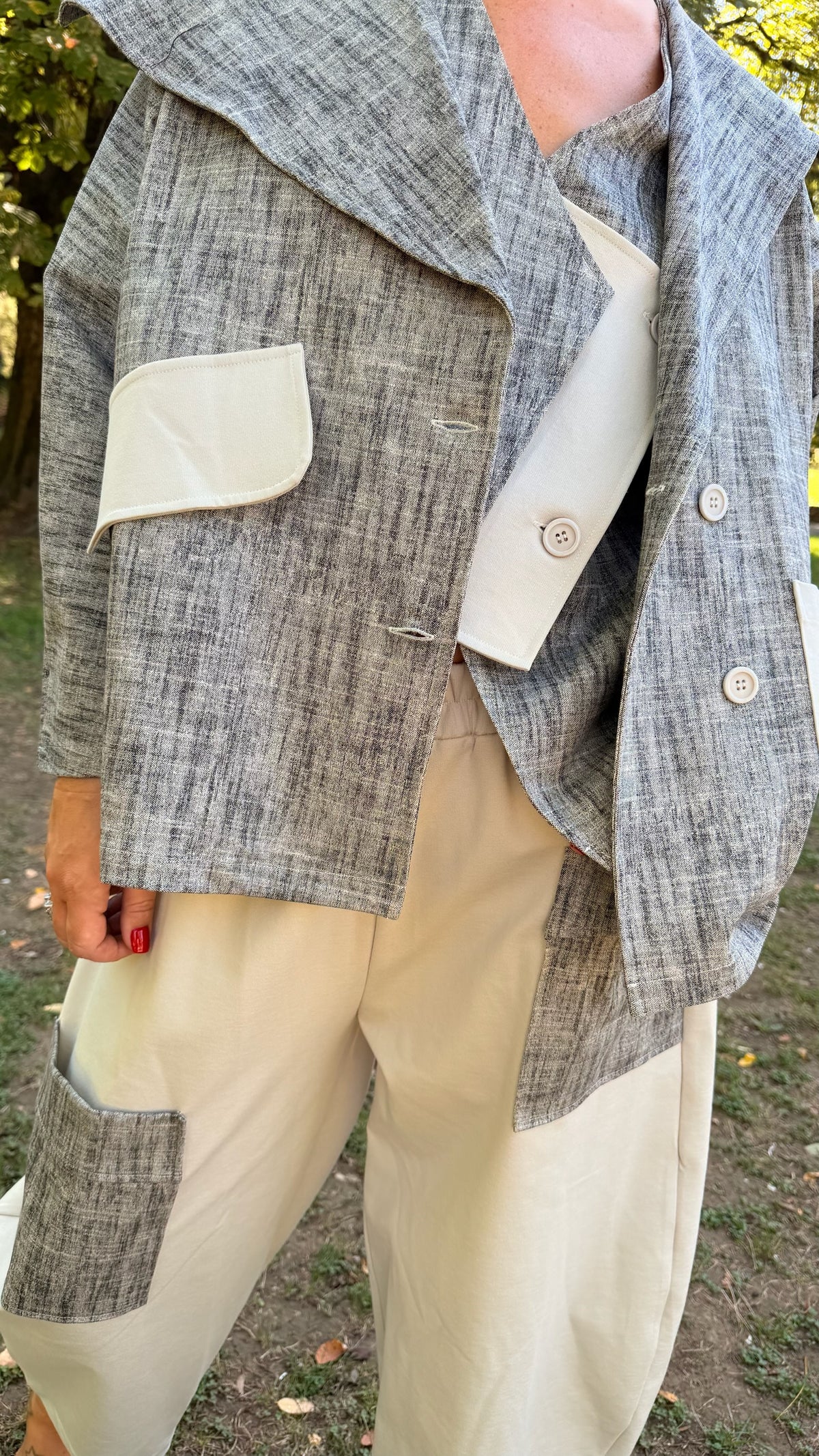 Pantalón bombacho bolsillos