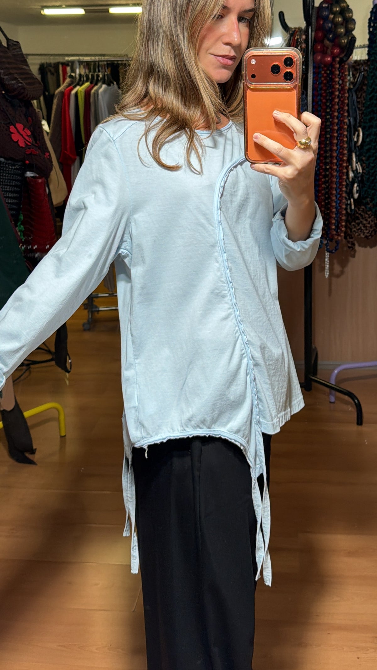 Camiseta azul bebe