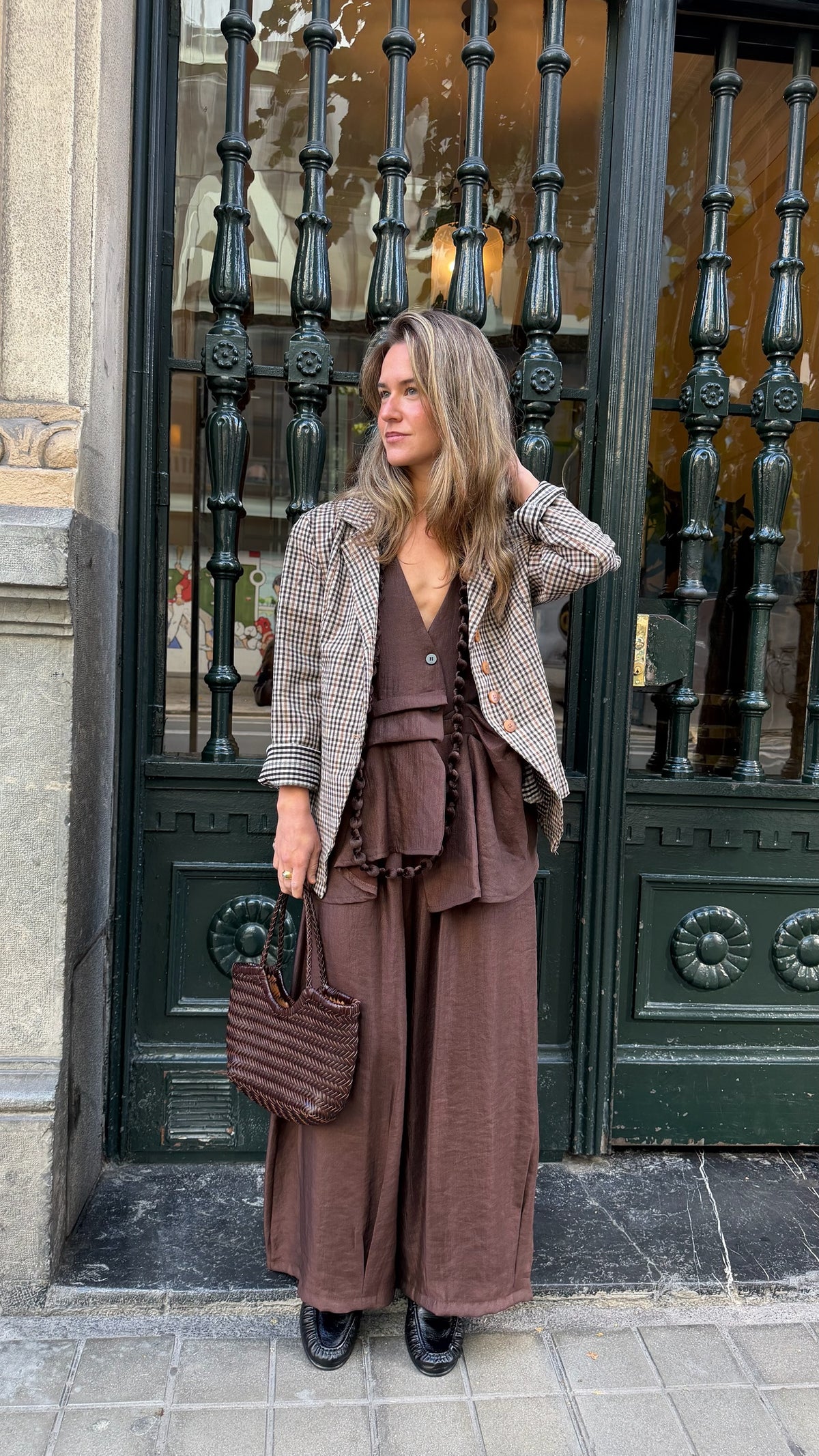 Americana vichy marron