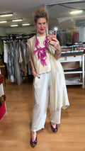 Chaleco/ vestido lino con botones