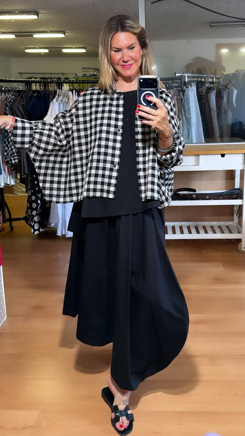 Camisa con botones cuadro Vichy