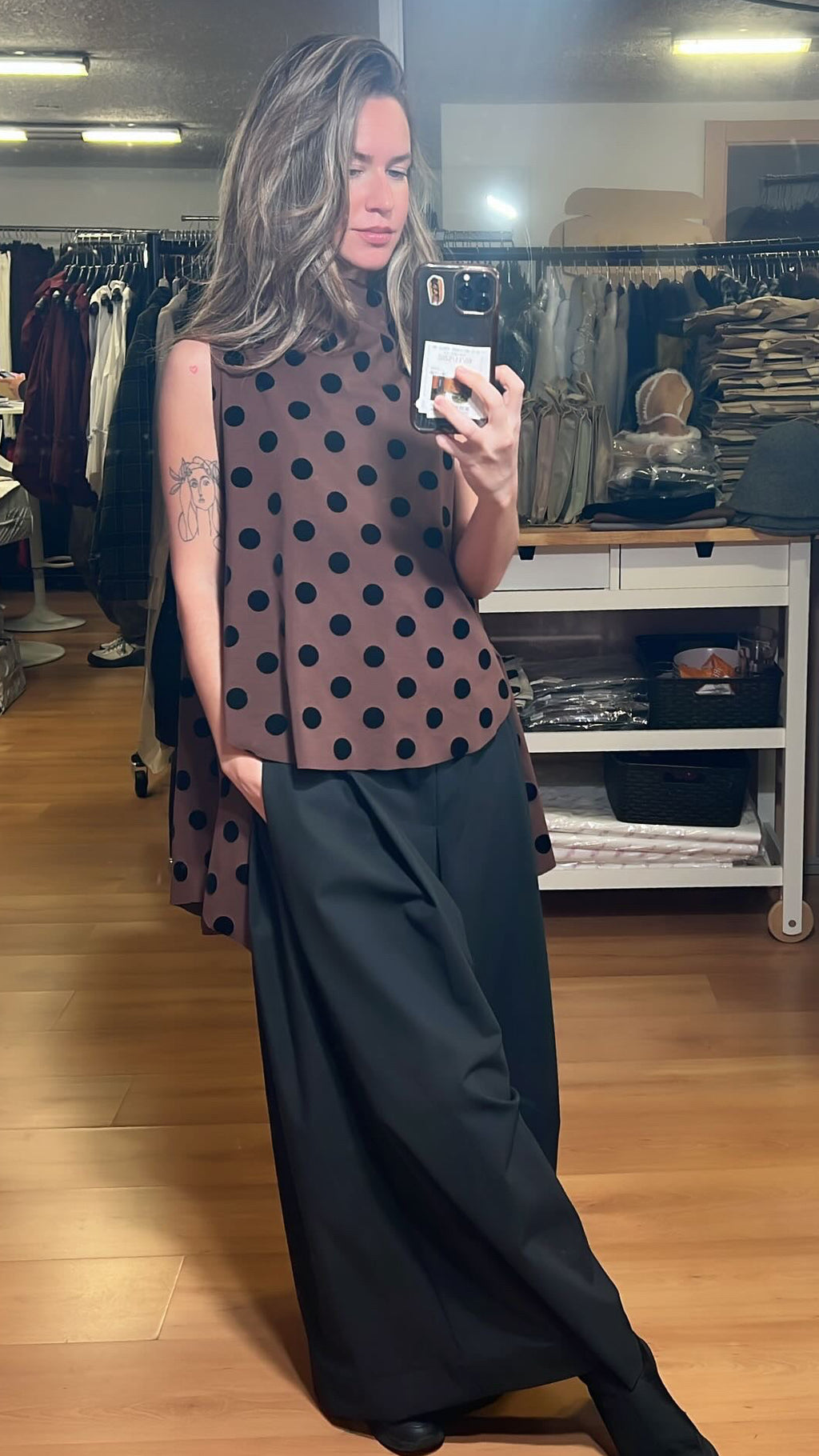 Chaleco punto milano estampado