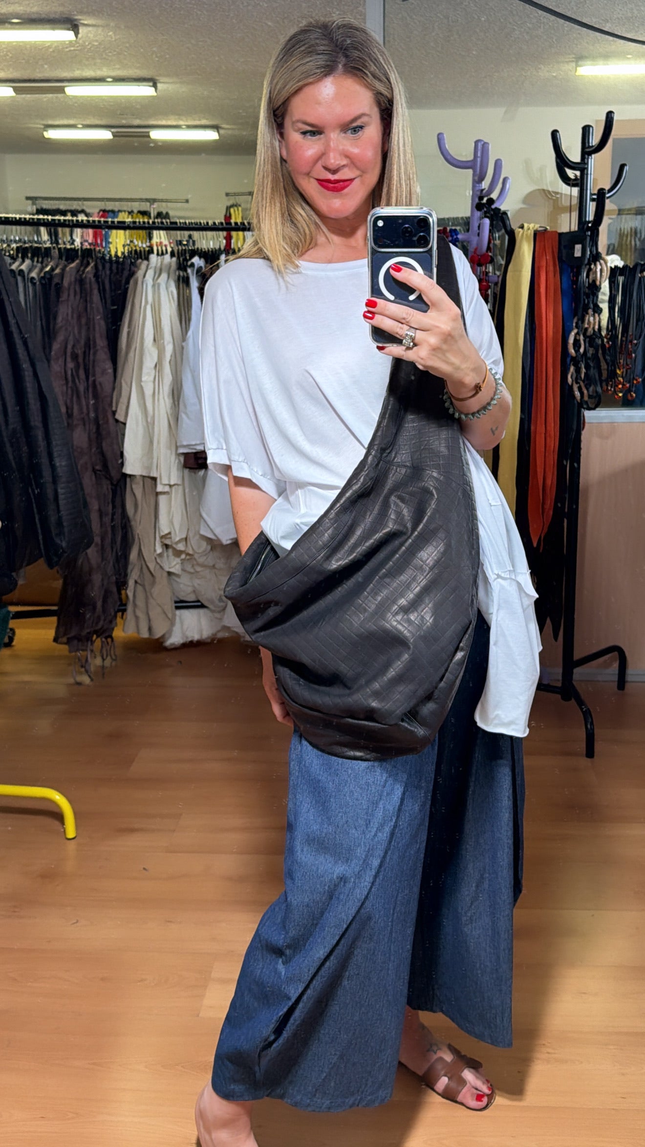 Bolso de piel trenzado
