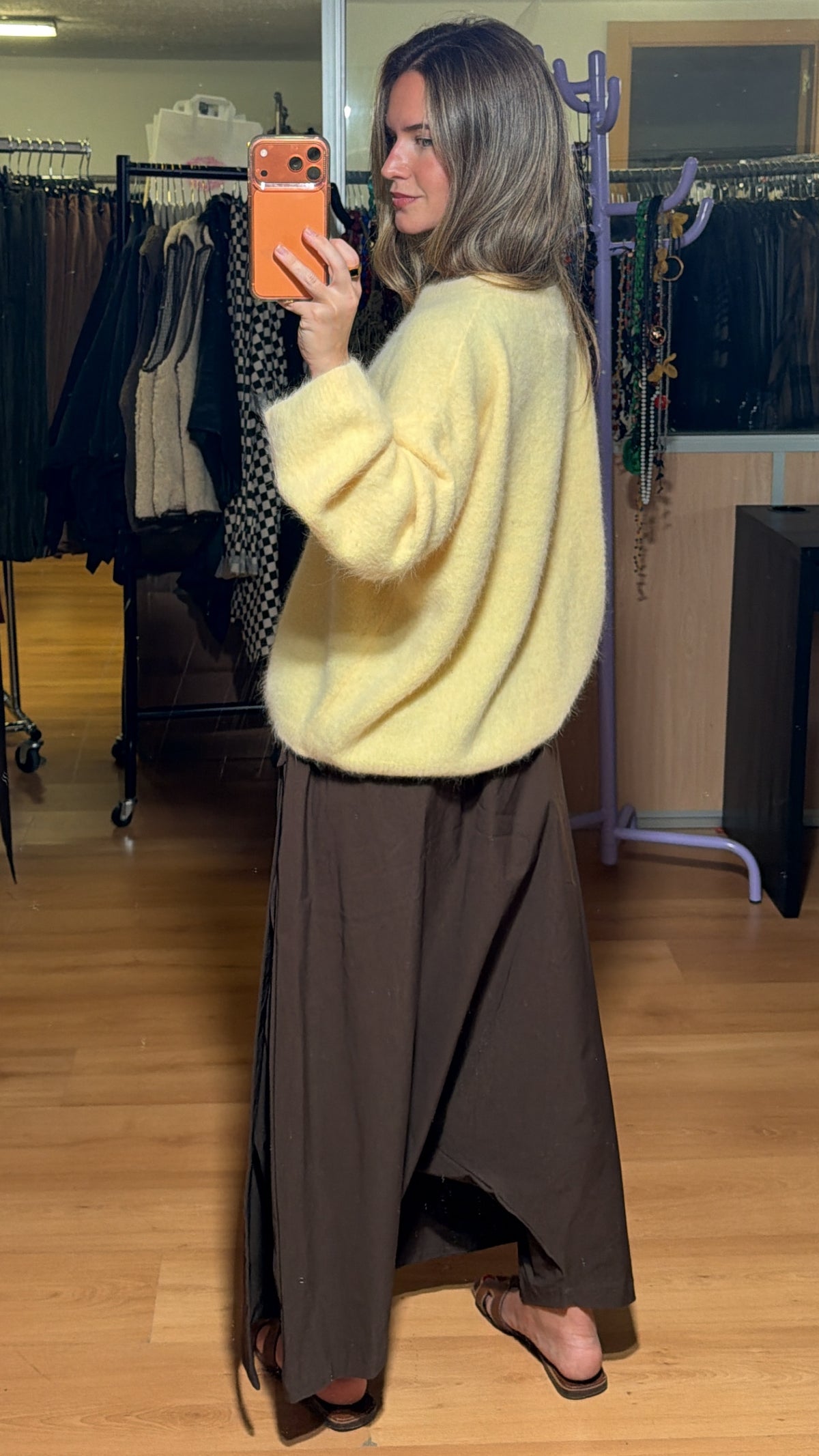 Falda pantalón marrón