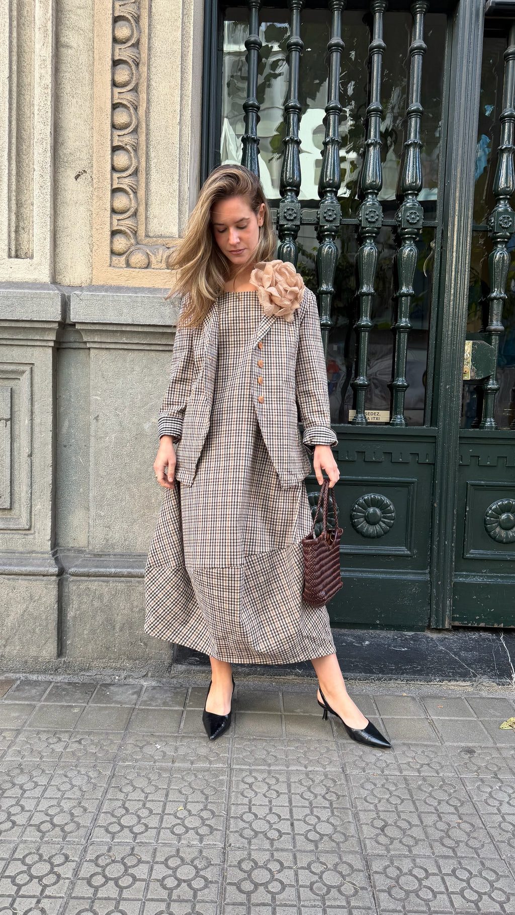 Americana vichy marron