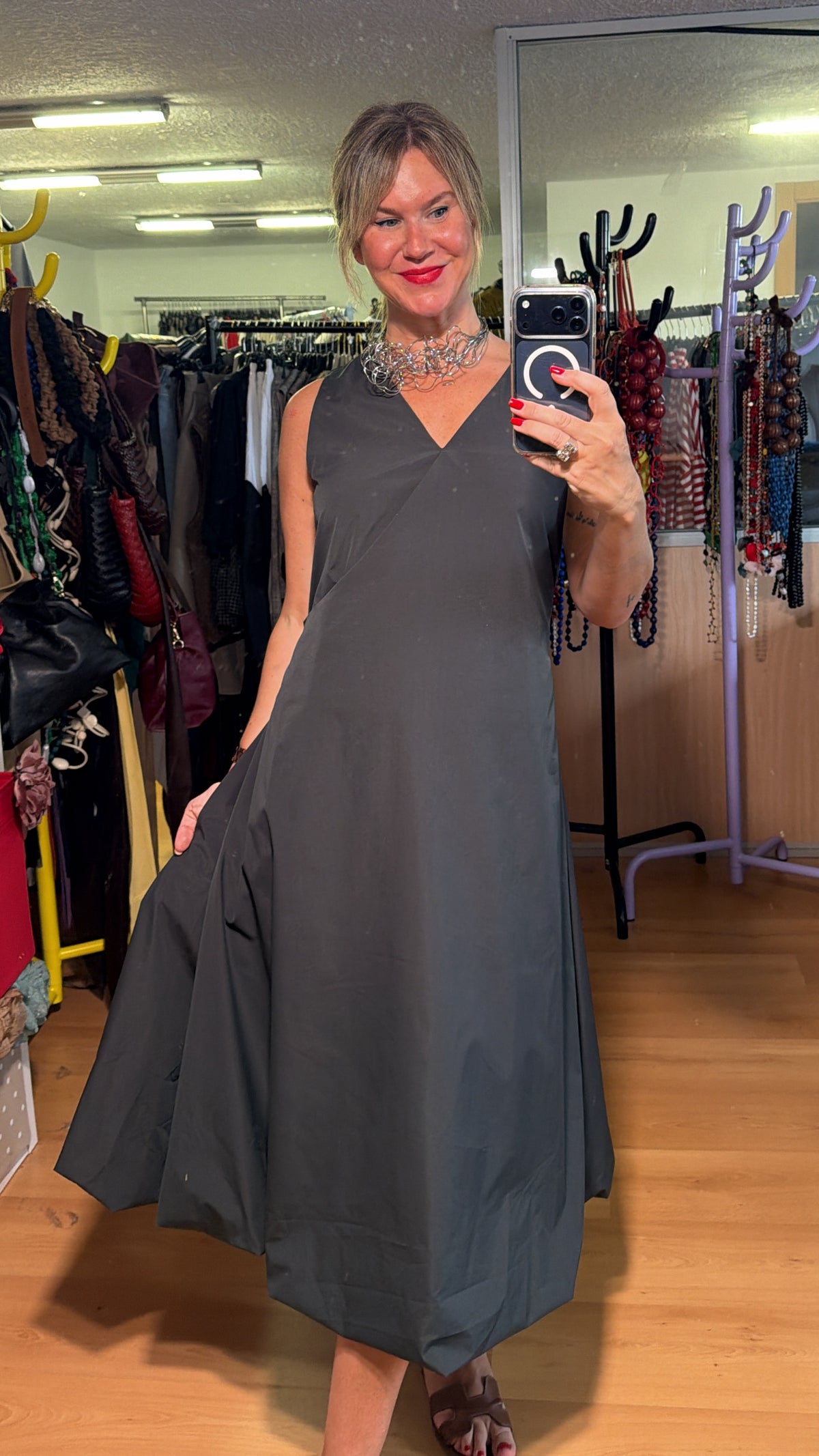 Vestido cruzado con lazo