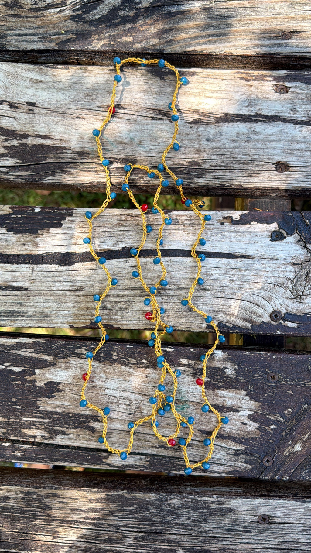 Collar croché hilo dorado