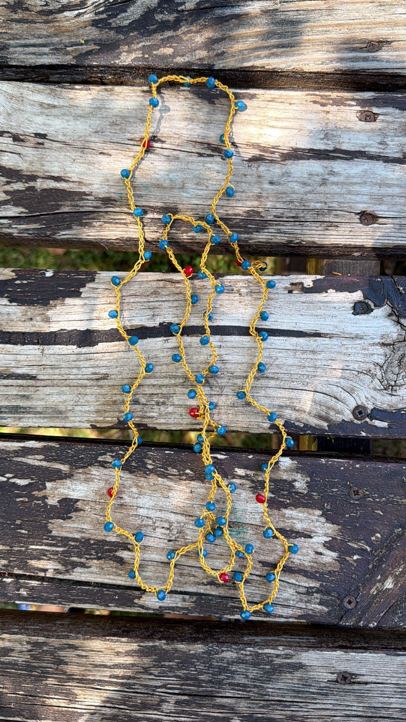 Collar croché hilo dorado