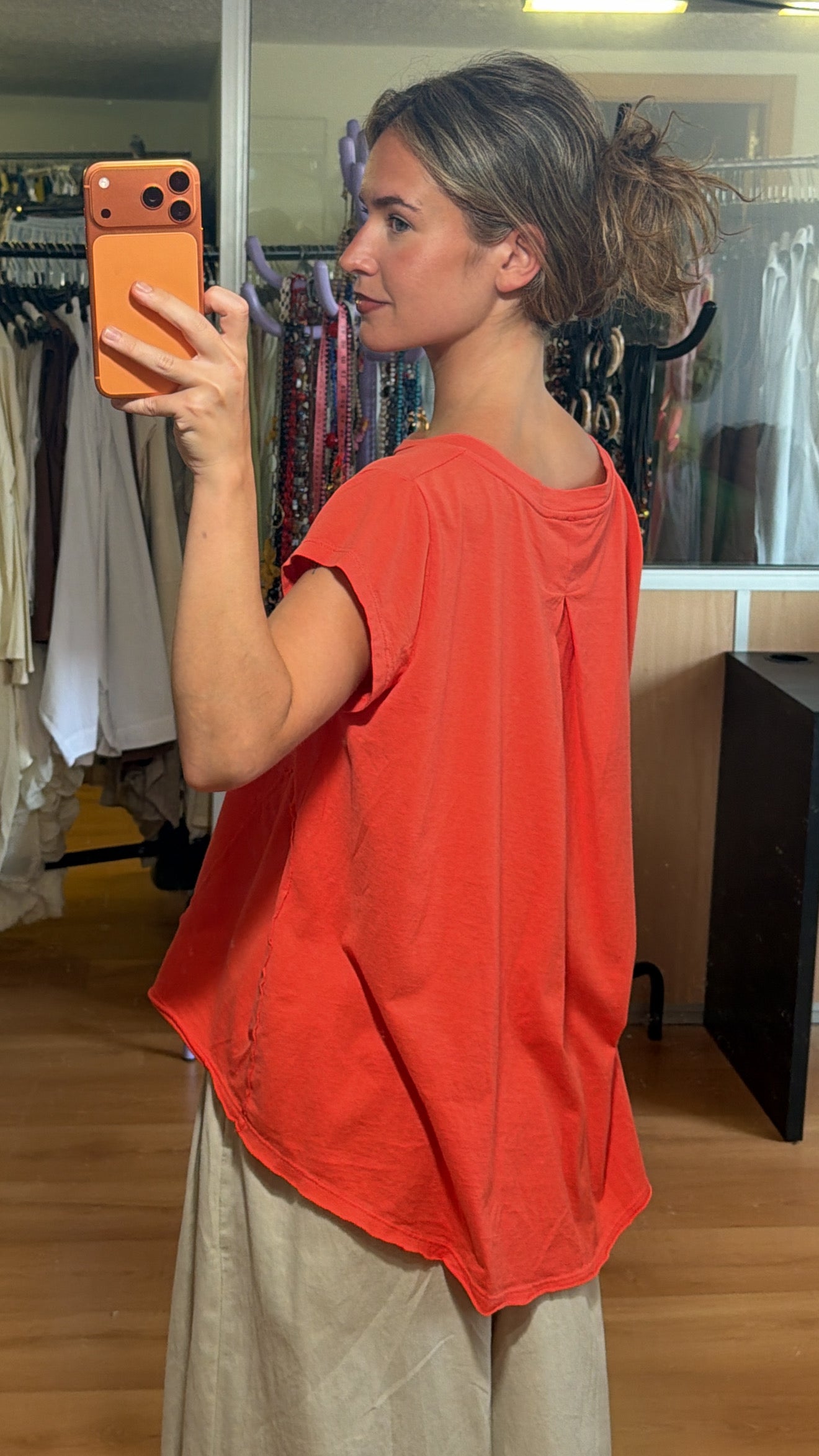 Camiseta de algodón con bolsillo