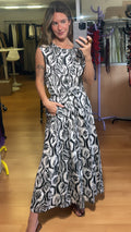 Vestido estampado fluido