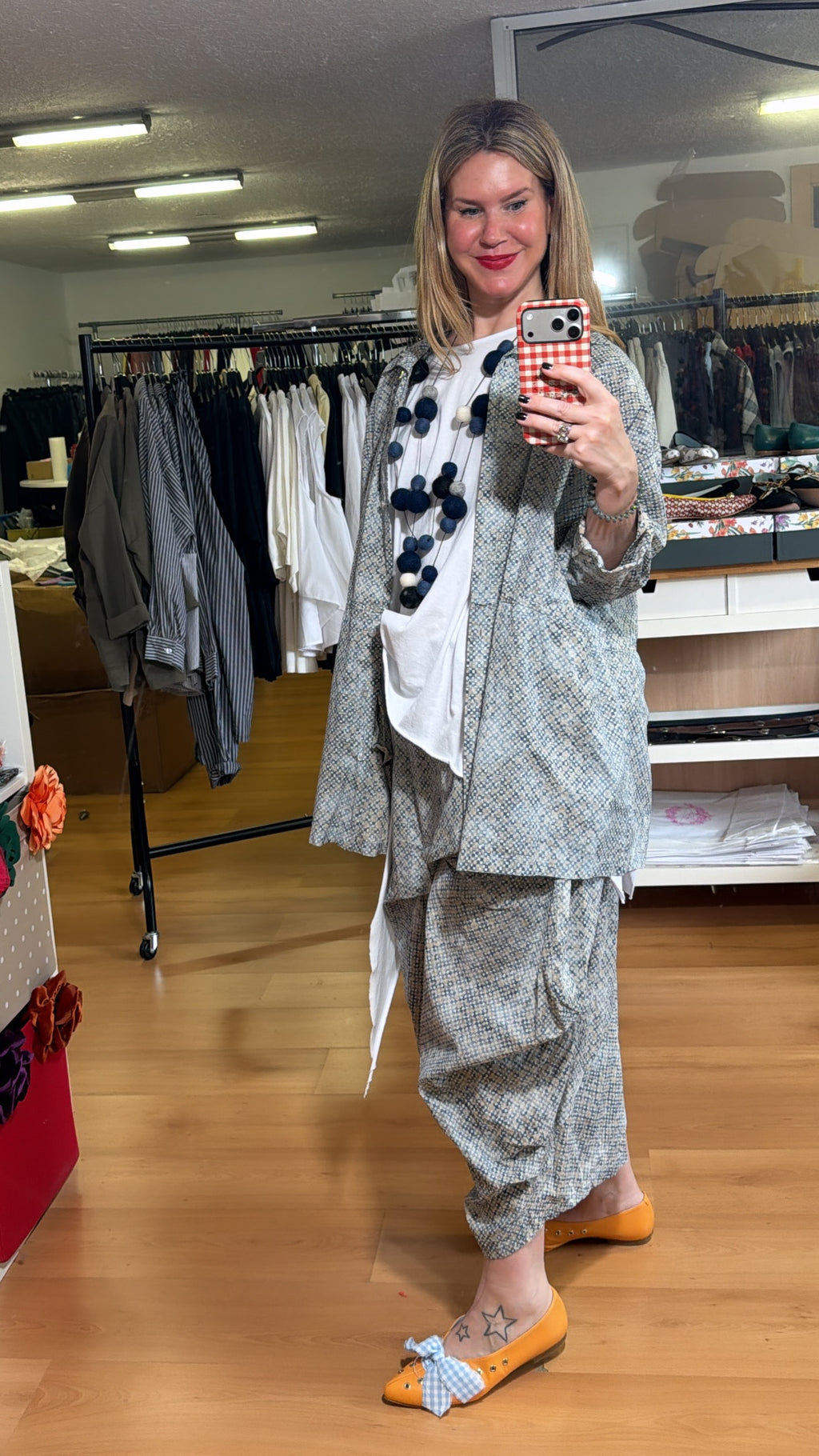 Falda pantalón en tonos azules
