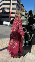 Kimono cashmere bordado