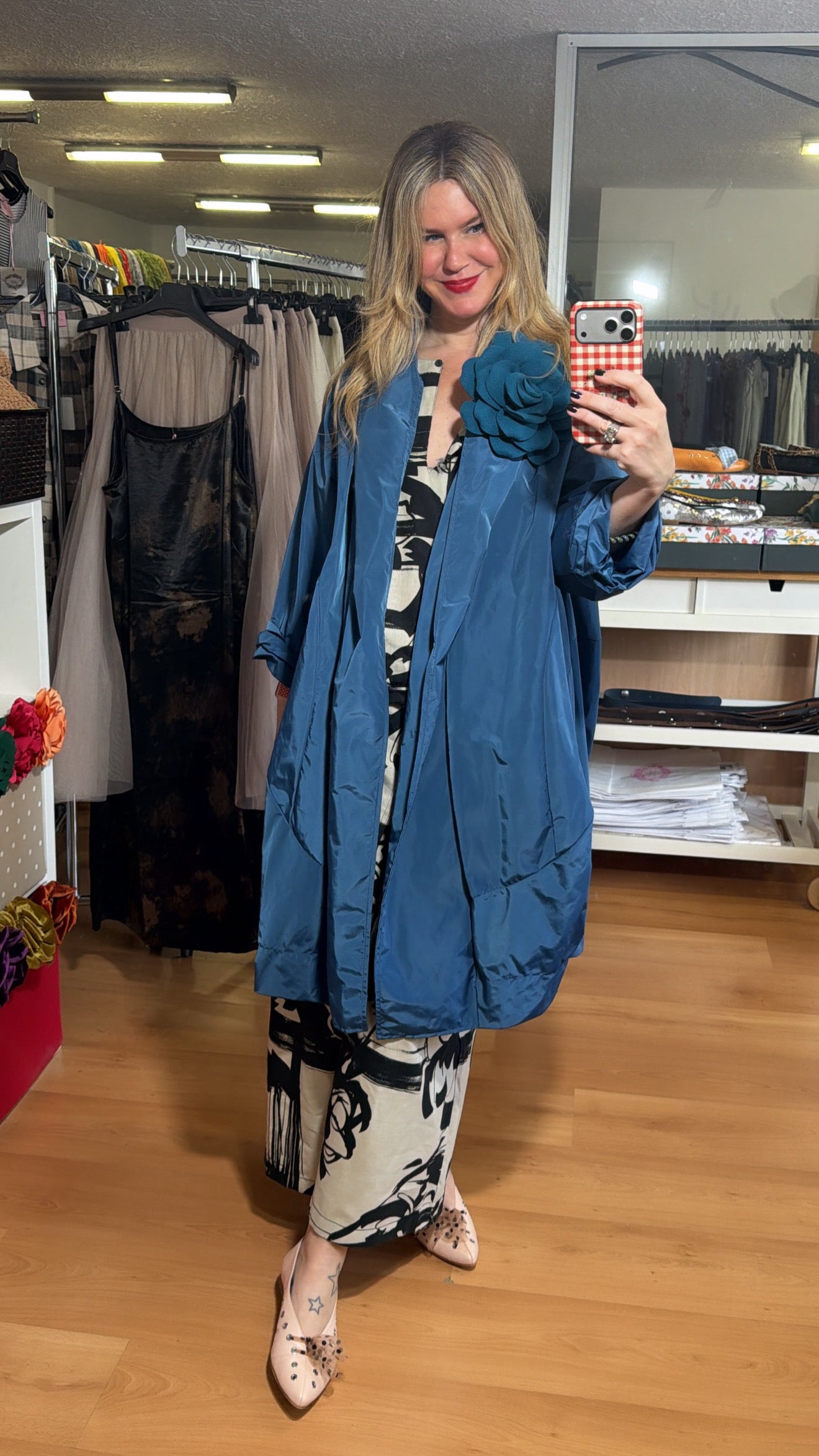 Blusa lino estampado abstracto