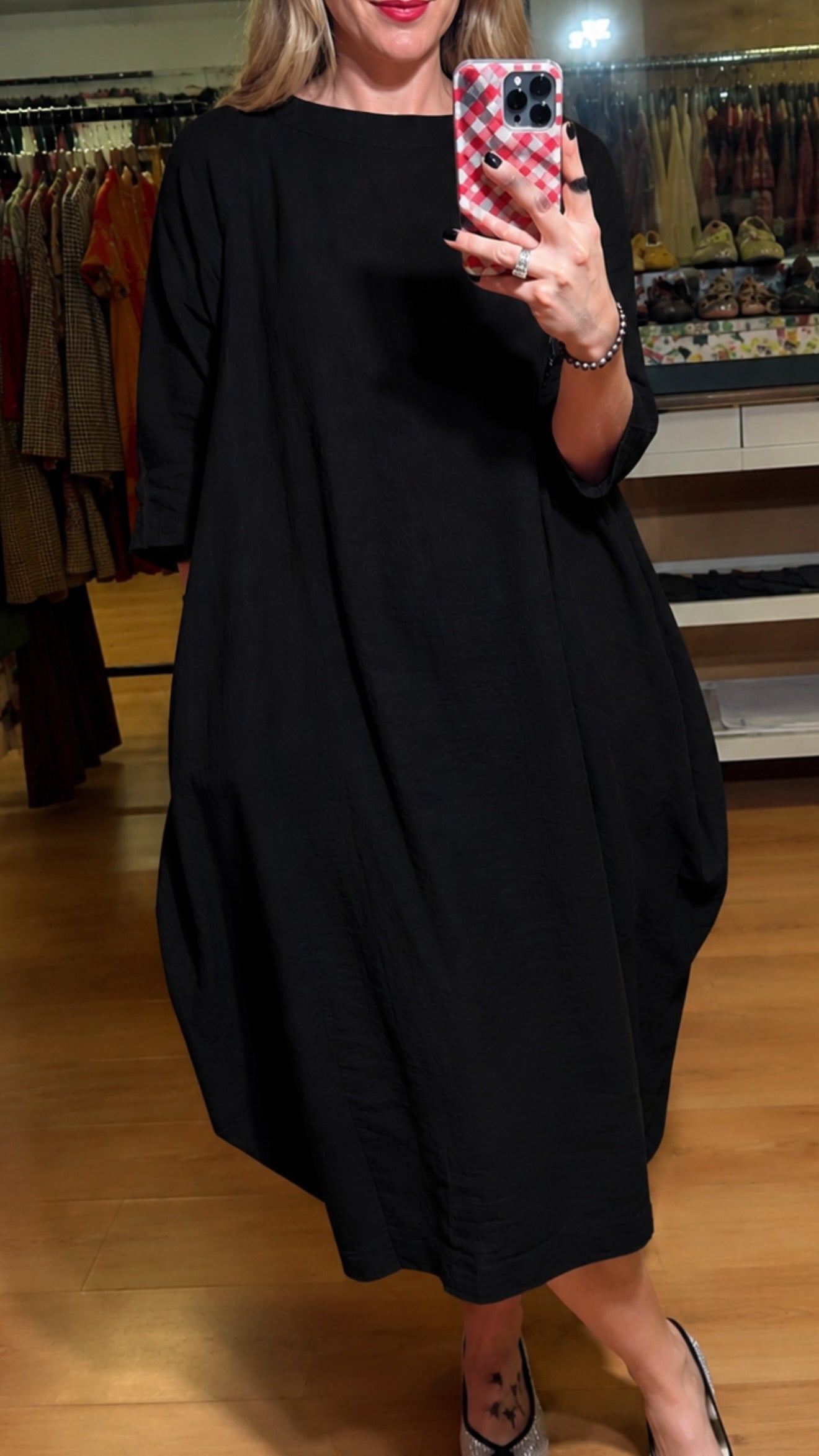 Vestido lino con mangas