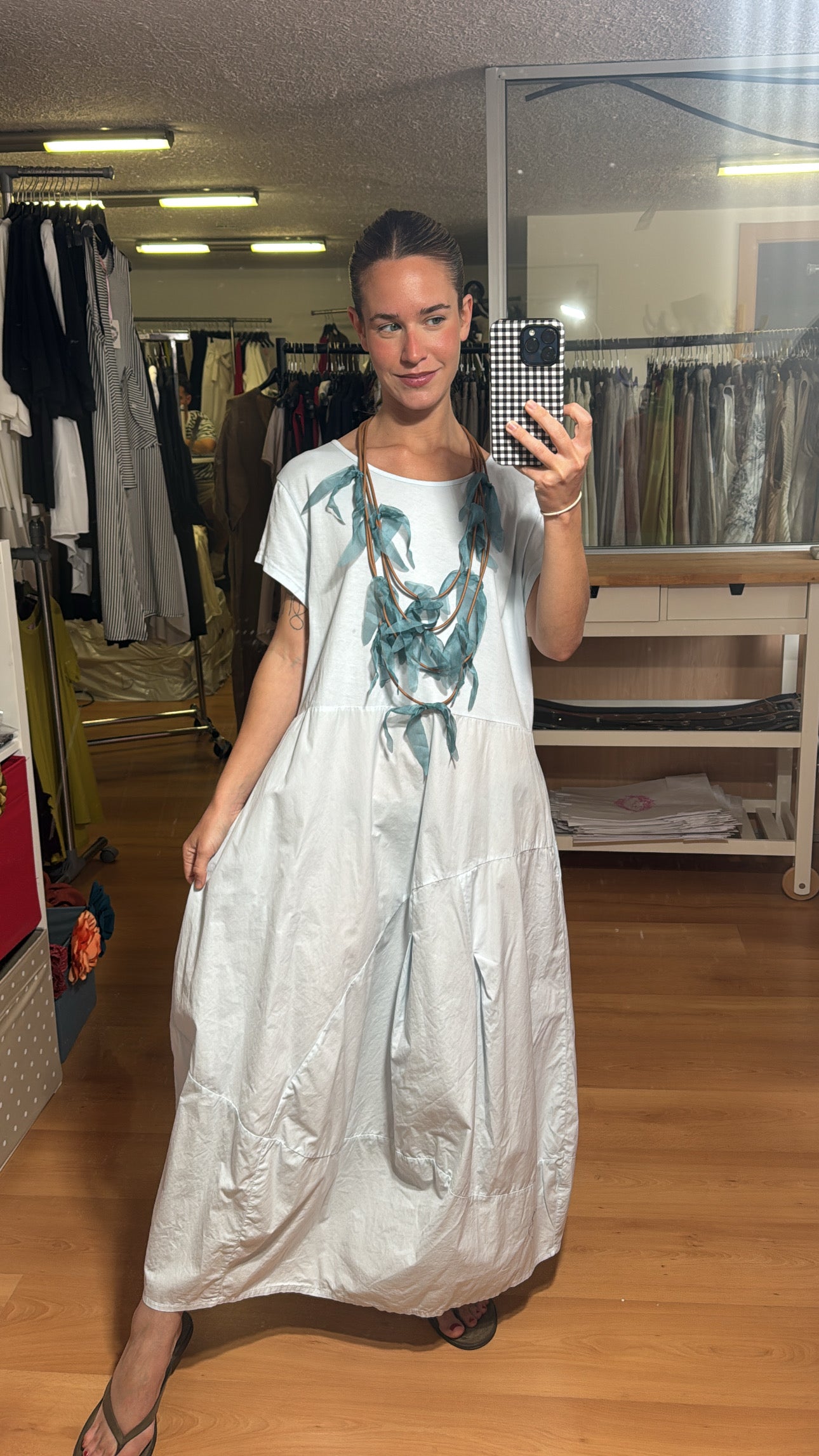 Vestido algodón manga corta