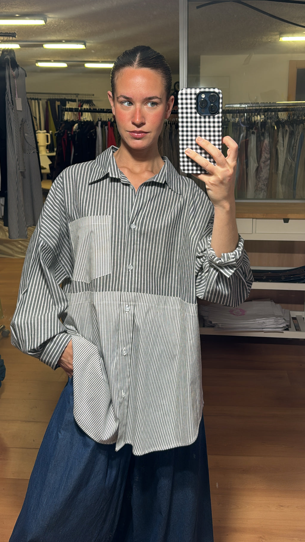 Camisa rayas combinadas