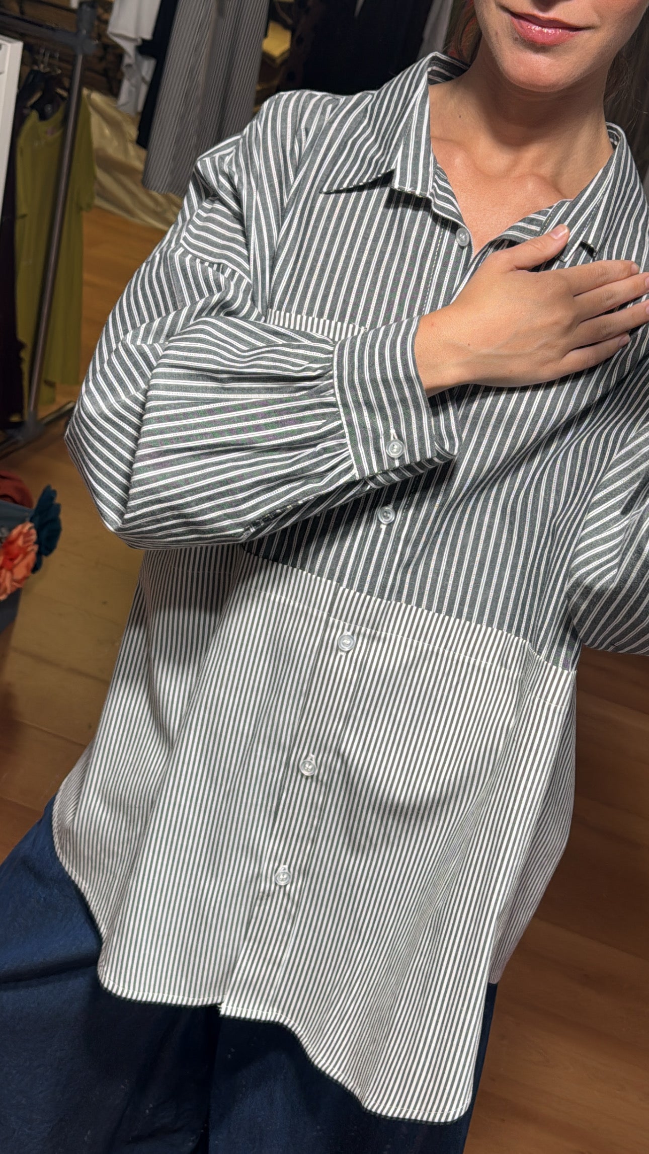 Camisa rayas combinadas