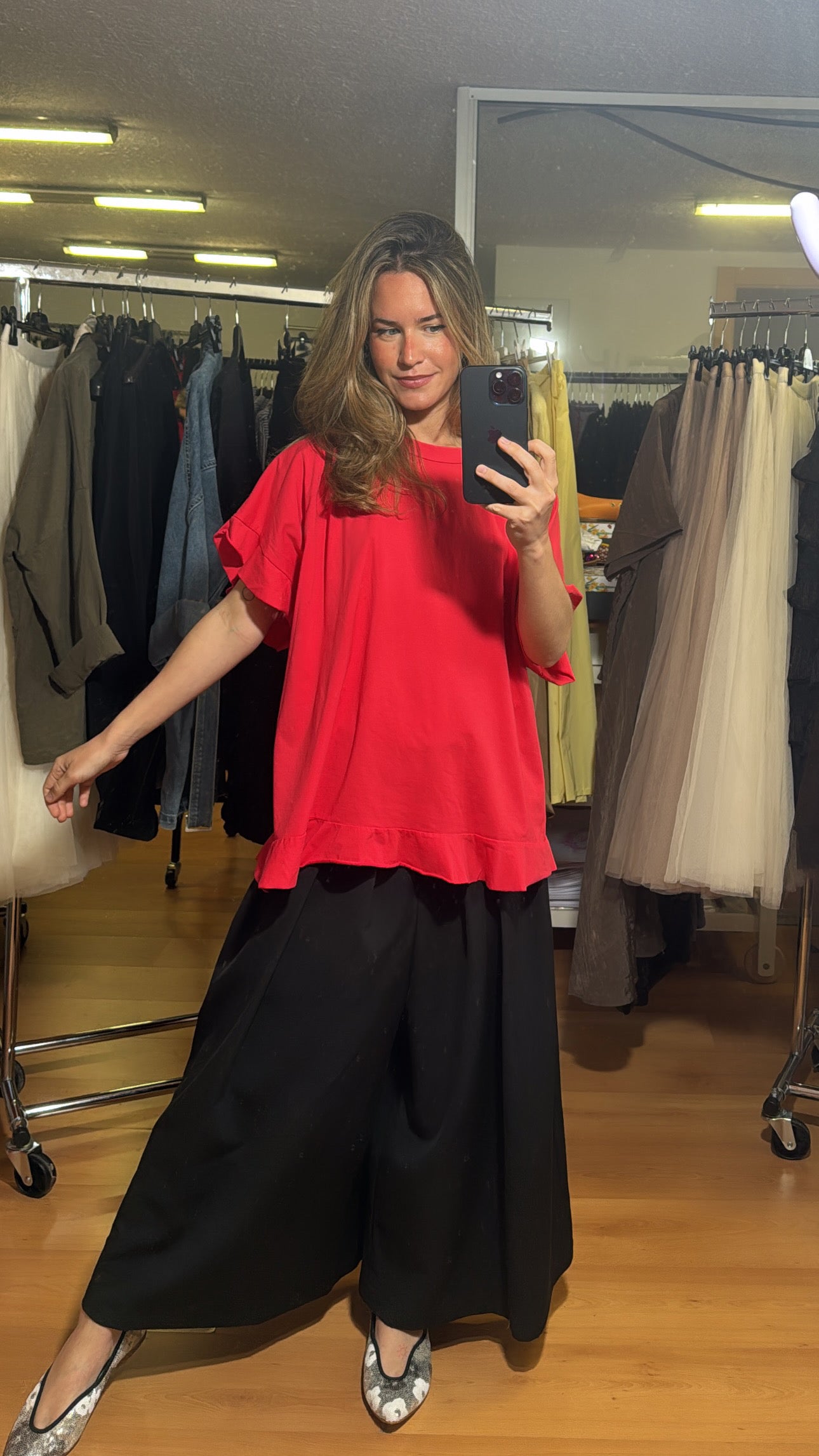 Pantalón culotte corte acampanado