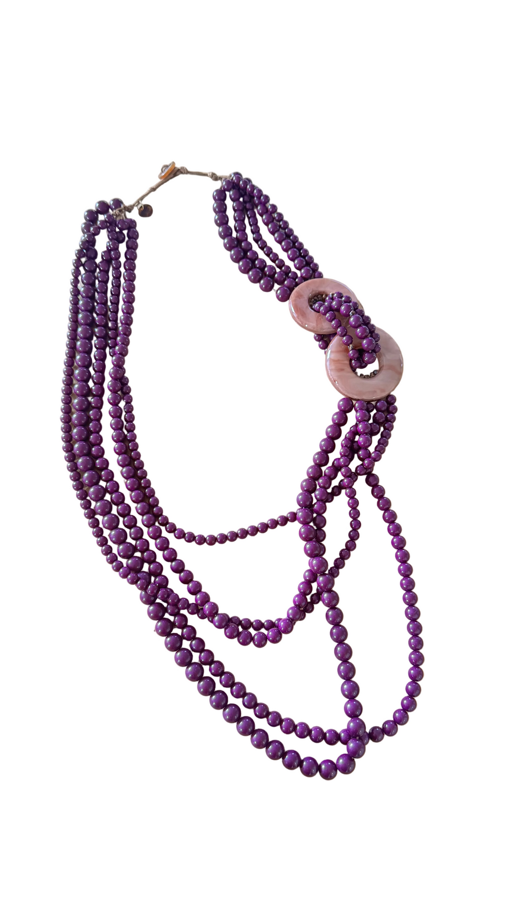 Collar multivueltas burdeos