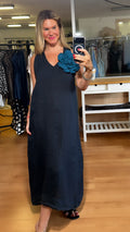 Vestido de lino cruzado en la espalda