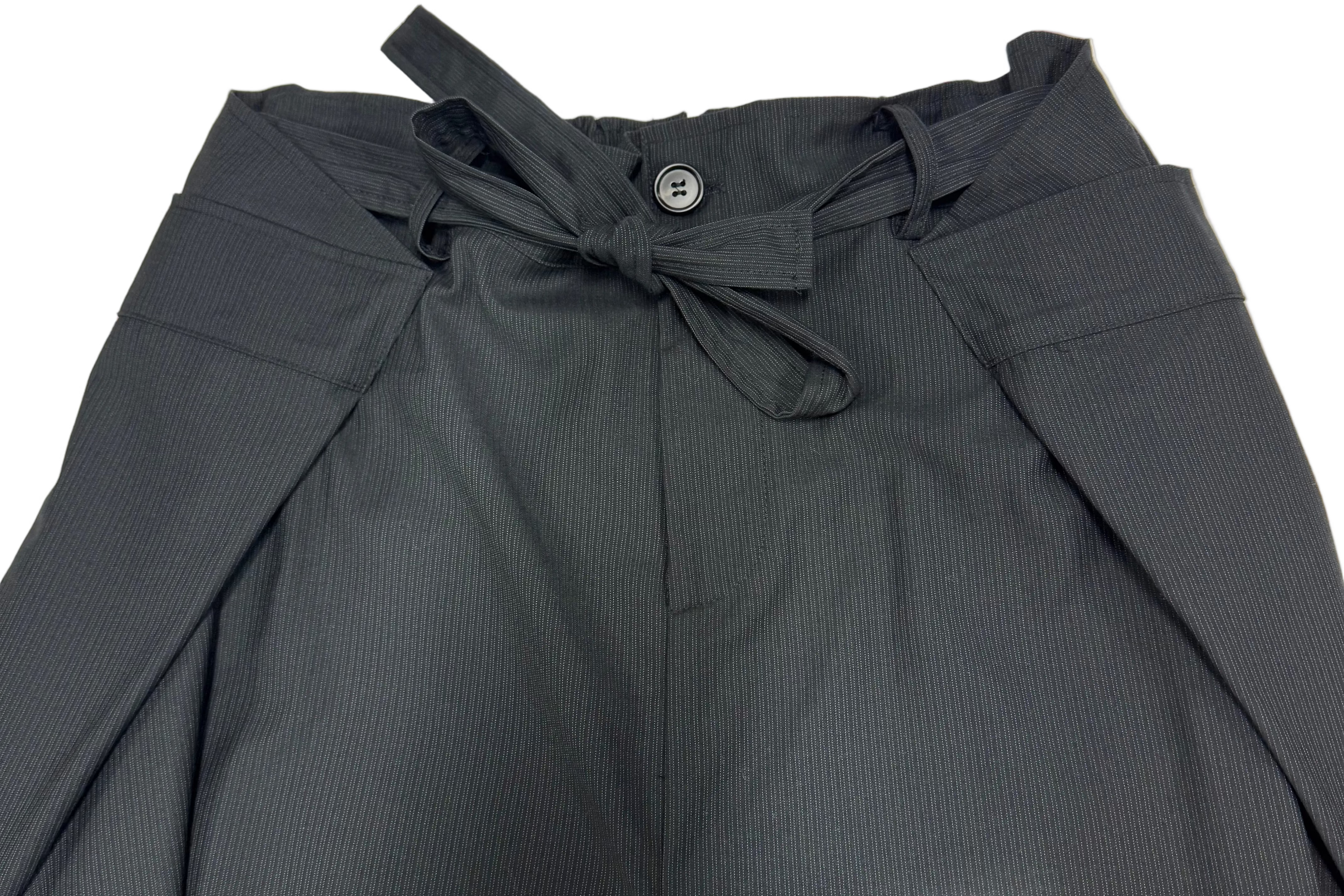 Pantalón palazzo negro lazo