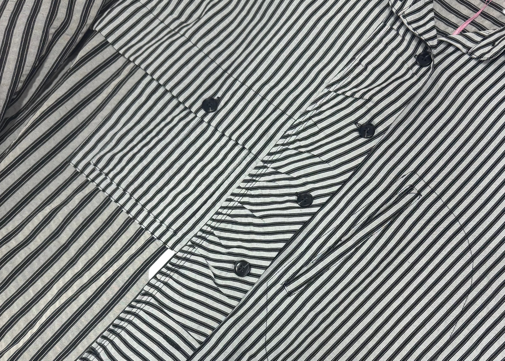 Camisa rayas gris y negra