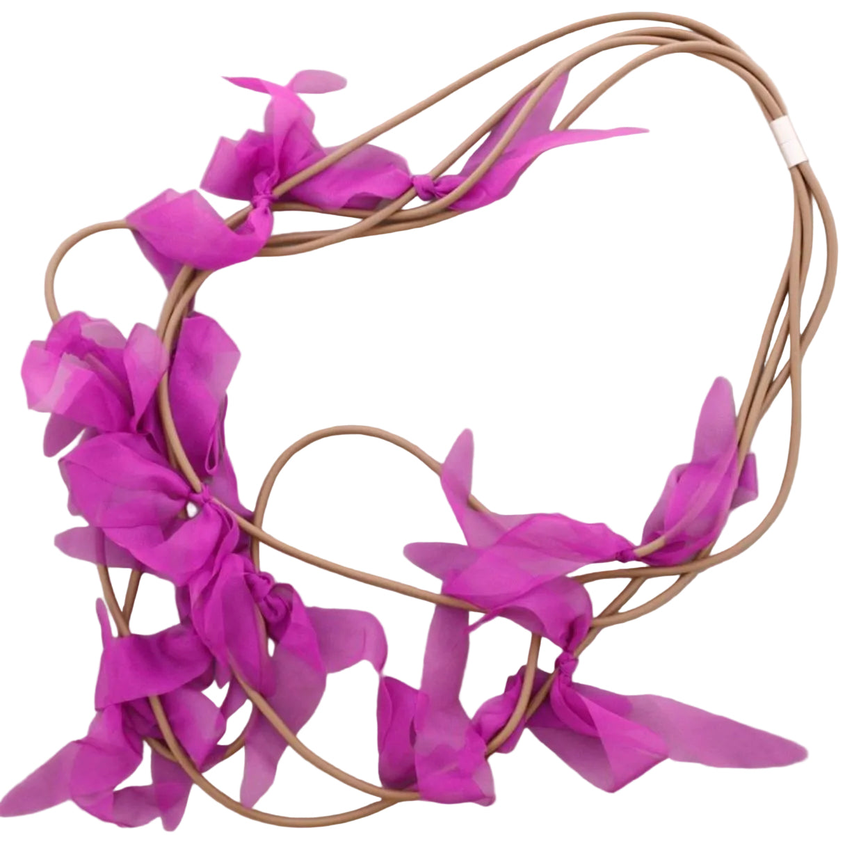 Collar flores tela