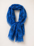 Fular azul floral