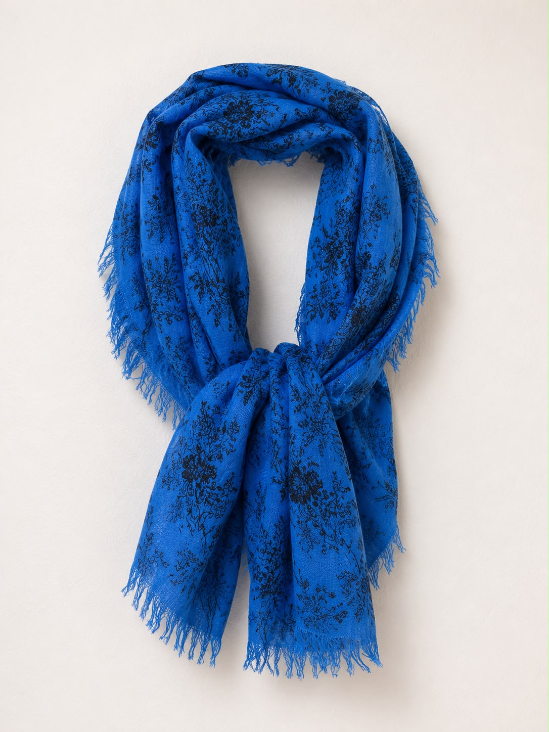 Fular azul floral