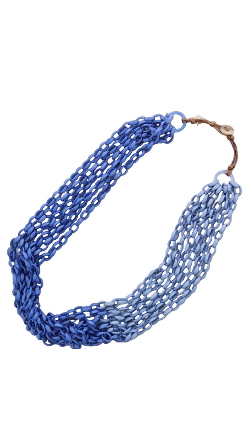 Collar largo eslabones resina